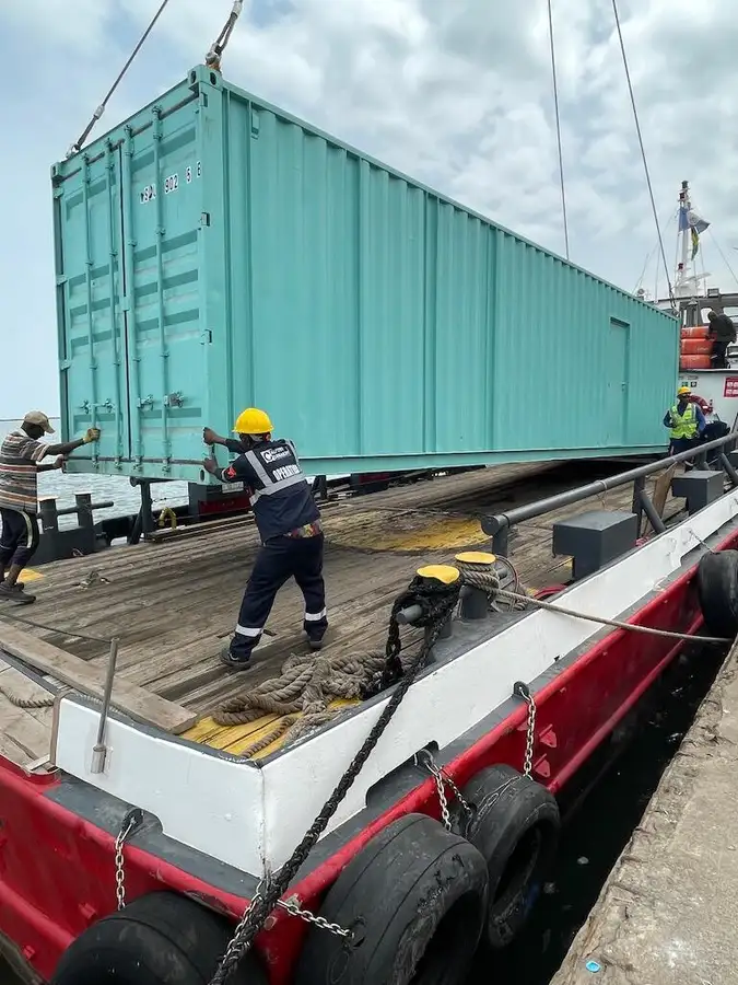 Containerskib til salg